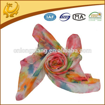 65*180cm Silk Chiffon Custom Silk Scarf Printing